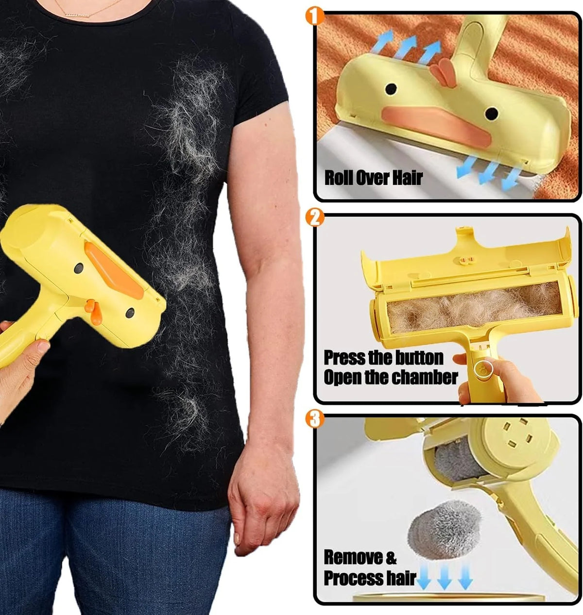 Pet Hair Remover Two-Way Reusable Multi-Surface