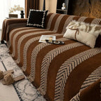 Pet-Hair & Scratch-Resistant Microfiber Sofa Cover (Chevron Print)