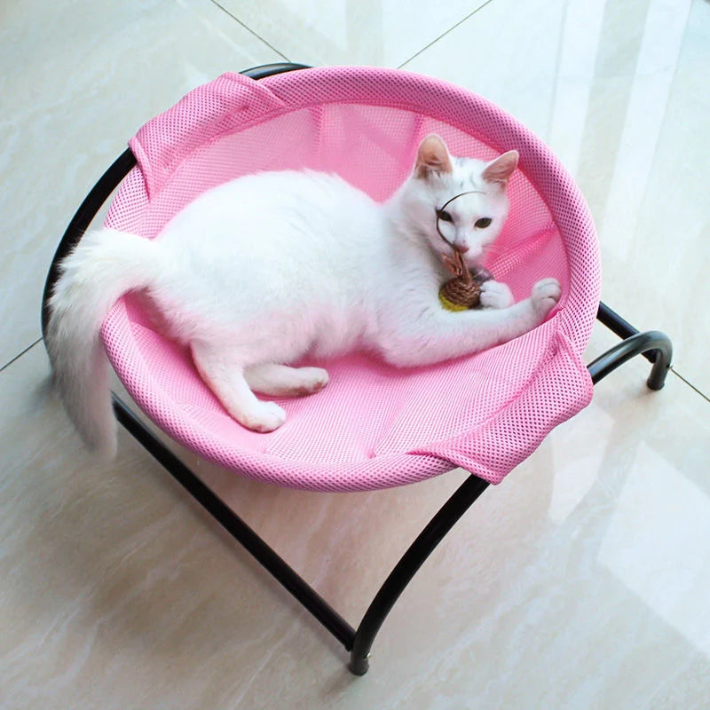 Pet Hammock Bed Breathable Mesh & Iron Frame