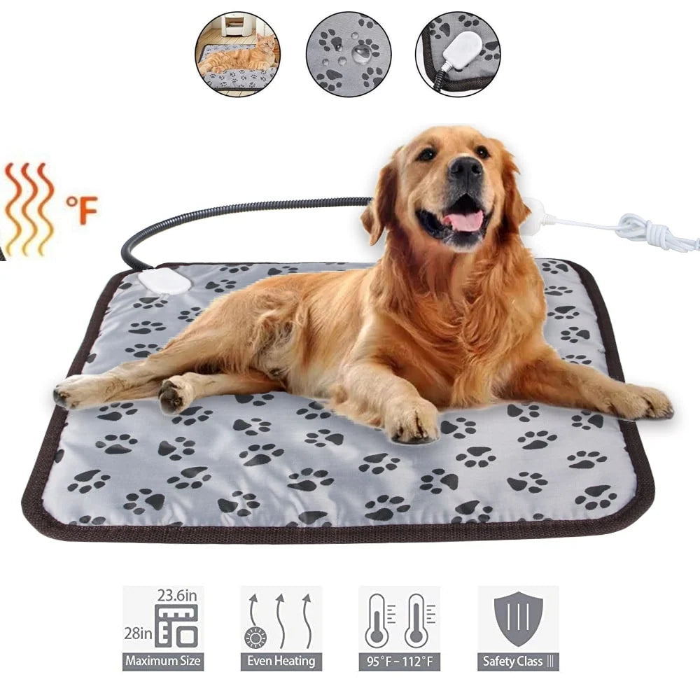 Pet Heating Pad Dual-Temp Control Waterproof Bite-Resistant Cord