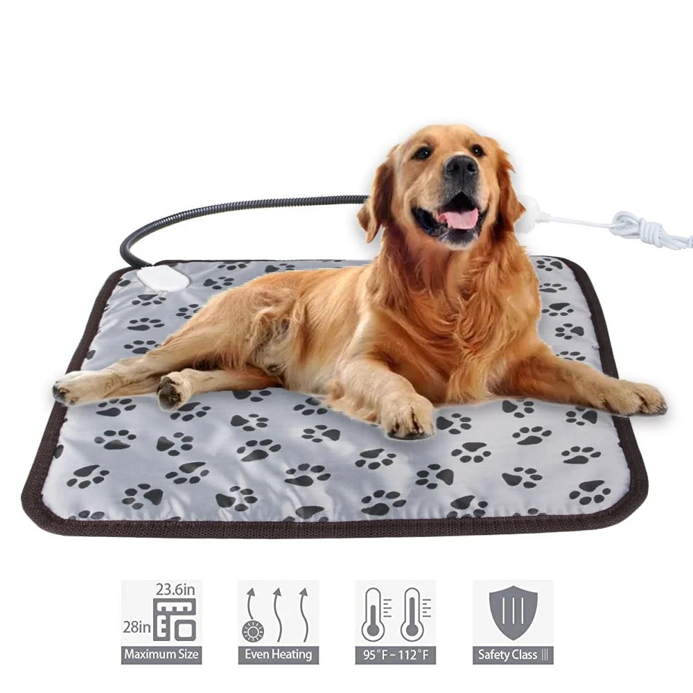 Pet Heating Pad Dual-Temp Control Waterproof Bite-Resistant Cord