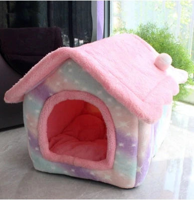 Pet House Self-Warming Plush Stable Base