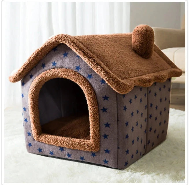 Pet House Self-Warming Plush Stable Base