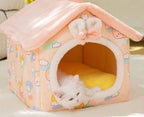 Pet House Self-Warming Plush Stable Base