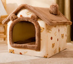 Pet House Self-Warming Plush Stable Base