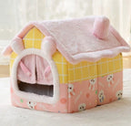 Pet House Self-Warming Plush Stable Base
