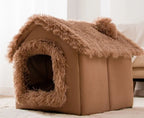 Pet House Self-Warming Plush Stable Base