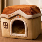 Pet House Self-Warming Plush Stable Base