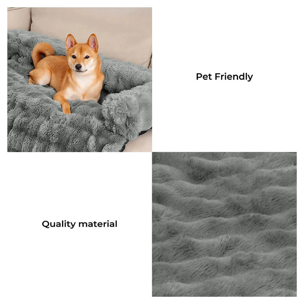 Pet Mat Plush Calming Non-Slip Machine-Washable