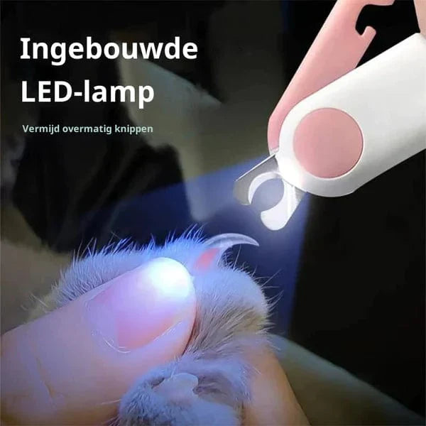 Pet Nail Clippers LED Light Stainless Steel Blades