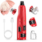 Pet Nail Grinder Dual LED USB Rechargeable Low-Noise