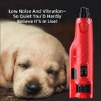 Pet Nail Grinder Dual LED USB Rechargeable Low-Noise
