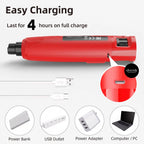 Pet Nail Grinder Dual LED USB Rechargeable Low-Noise