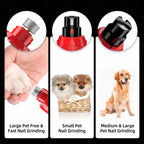 Pet Nail Grinder Dual LED USB Rechargeable Low-Noise
