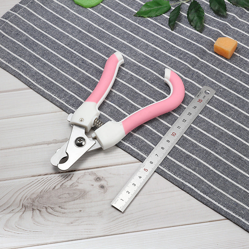 Pet Nail Scissors Ergonomic Curved Handle Stainless Steel Blade