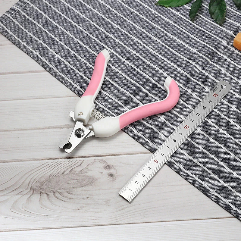 Pet Nail Scissors Ergonomic Curved Handle Stainless Steel Blade