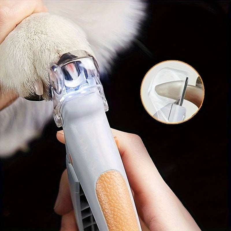 Pet Nail Trimmer LED Light & Safety Guard