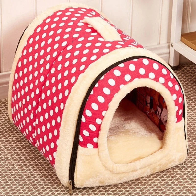 Pet Nest Plush Detachable Washable Anti-Slip Bottom