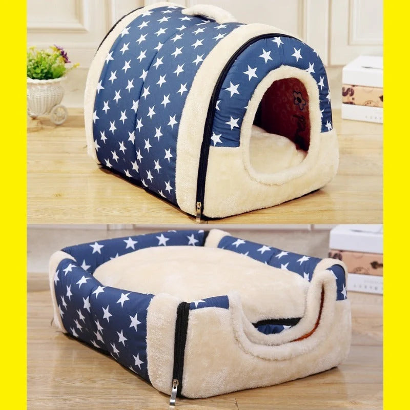 Pet Nest Plush Detachable Washable Anti-Slip Bottom