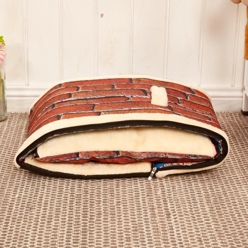 Pet Nest Plush Detachable Washable Anti-Slip Bottom