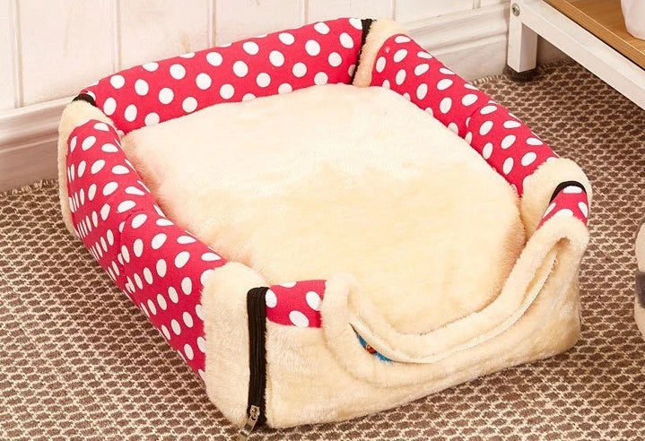 Pet Nest Plush Detachable Washable Anti-Slip Bottom