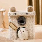 Pet Nest Semi-Enclosed Teddy Velvet Composite Wood Frame
