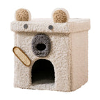 Pet Nest Semi-Enclosed Teddy Velvet Composite Wood Frame