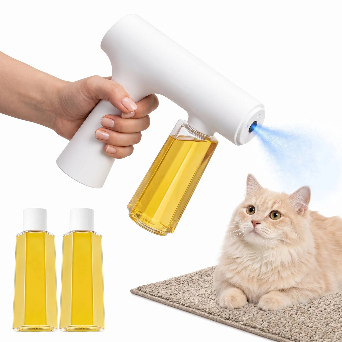 Pet Odor Eliminator Spray Plant-Based Nano Mist Three Refills