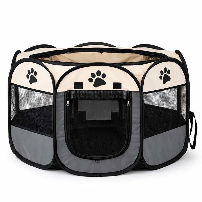 Pet Playpen Foldable Oxford Cloth Breathable Mesh