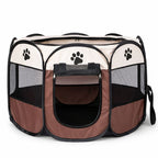 Pet Playpen Foldable Oxford Cloth Breathable Mesh