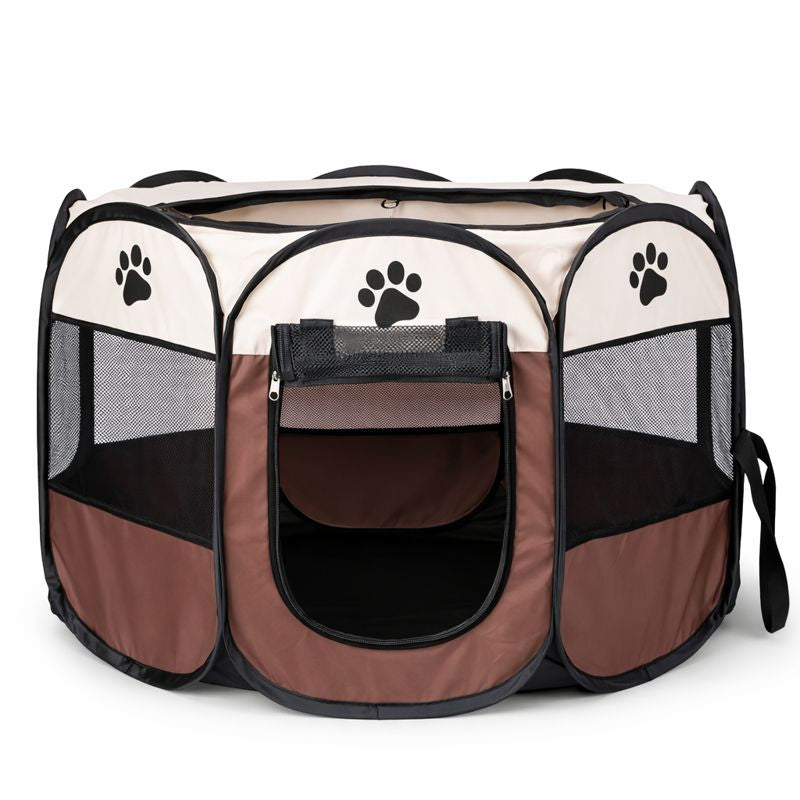 Pet Playpen Foldable Oxford Cloth Breathable Mesh
