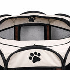 Pet Playpen Foldable Oxford Cloth Breathable Mesh