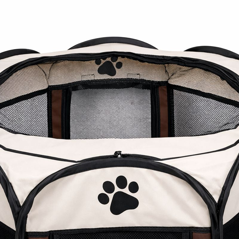 Pet Playpen Foldable Oxford Cloth Breathable Mesh