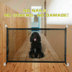 Pet Safety Gate Retractable Mesh & Stainless Steel Frame
