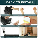 Pet Safety Gate Retractable Mesh & Stainless Steel Frame