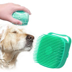 Pet Shampoo Brush 2-in-1 Dispenser & Silicone Massager