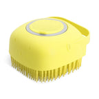 Pet Shampoo Brush 2-in-1 Dispenser & Silicone Massager