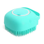 Pet Shampoo Brush 2-in-1 Dispenser & Silicone Massager