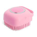 Pet Shampoo Brush 2-in-1 Dispenser & Silicone Massager