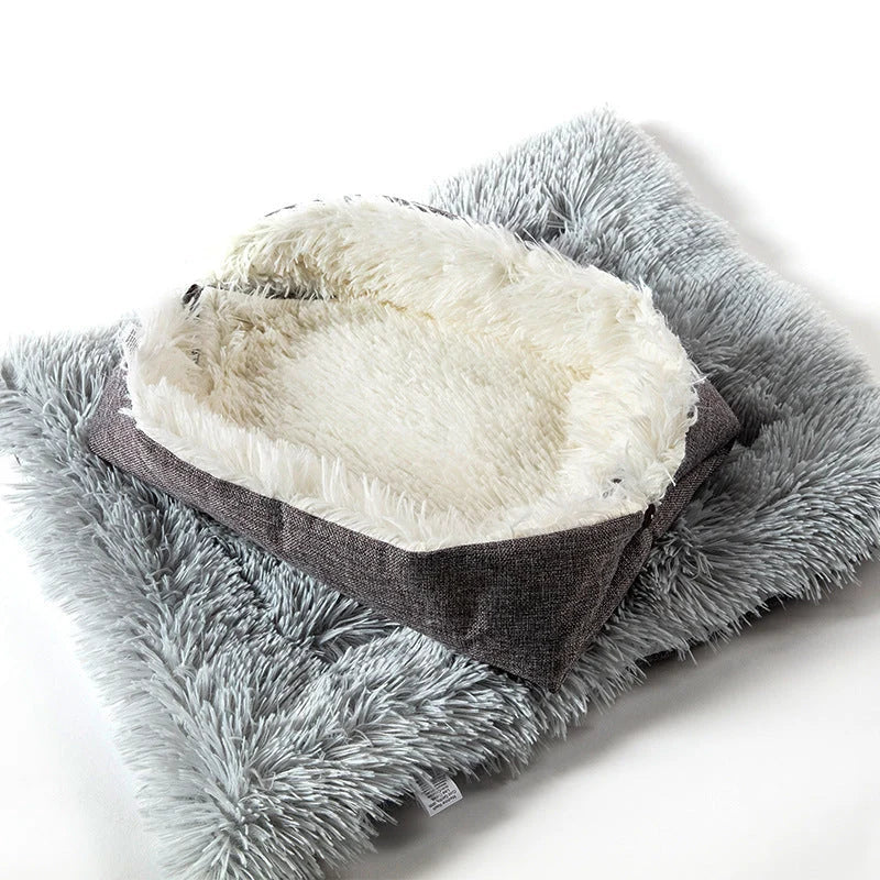 Pet Sleeping Pad Plush Convertible Machine Washable