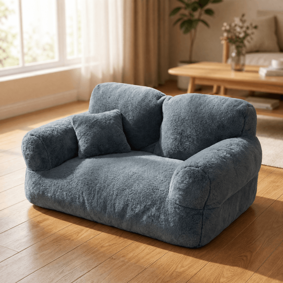 Pet Sofa Bed Plush Removable Washable Cover Waterproof Base