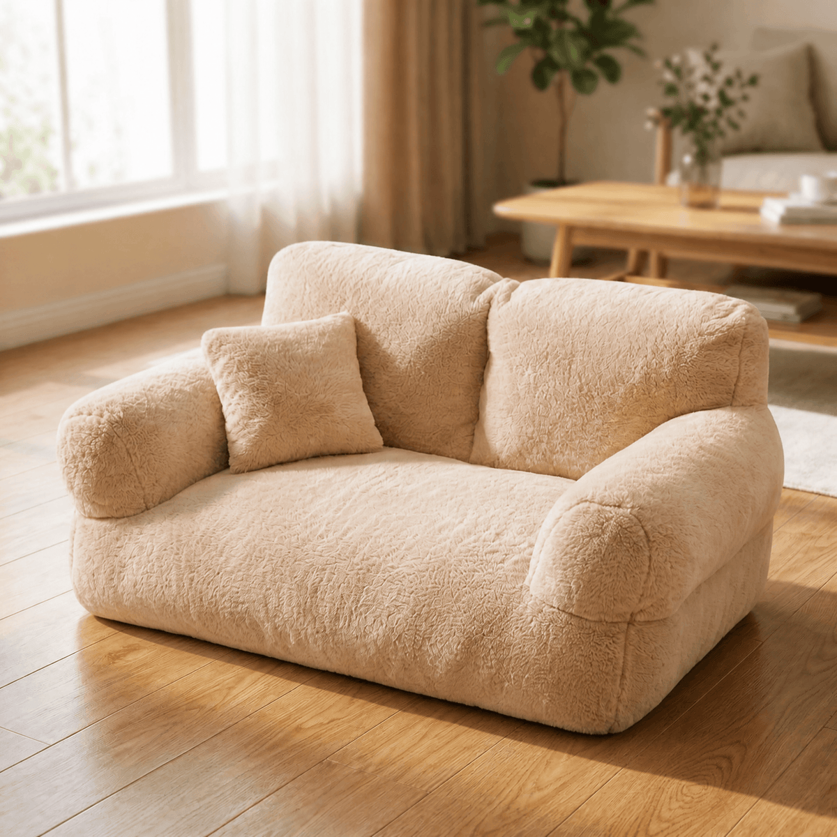 Pet Sofa Bed Plush Removable Washable Cover Waterproof Base