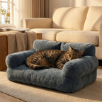 Pet Sofa Bed Plush Removable Washable Cover Waterproof Base