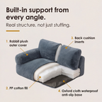 Pet Sofa Bed Plush Removable Washable Cover Waterproof Base