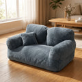 Pet Sofa Bed Rabbit-Plush Machine-Washable Cover Non-Slip Base