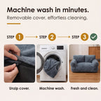 Pet Sofa Bed Rabbit-Plush Machine-Washable Cover Non-Slip Base