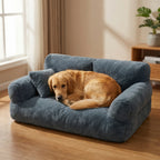 Pet Sofa Bed Rabbit-Plush Machine-Washable Cover Non-Slip Base