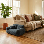 Pet Sofa Bed Rabbit-Plush Machine-Washable Cover Non-Slip Base