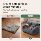 Pet Sofa Bed Rabbit-Plush Machine-Washable Cover Non-Slip Base