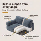Pet Sofa Bed Rabbit-Plush Machine-Washable Cover Non-Slip Base